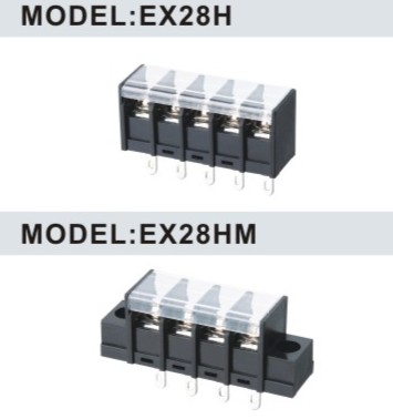 EX28H/EX28HM 7.62mm barrier strip terminal block